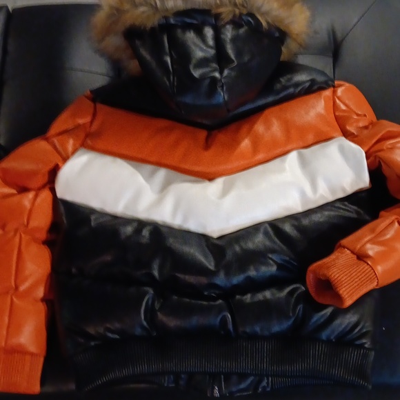 Robert Phillipe.. men's puffer coat.. size xl mens.. orange/blk/wht.. brand new! - Picture 7 of 10